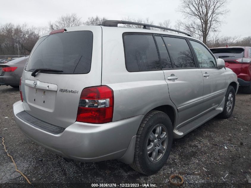 2004 Toyota Highlander V6 VIN: JTEDP21A840025388 Lot: 38361376