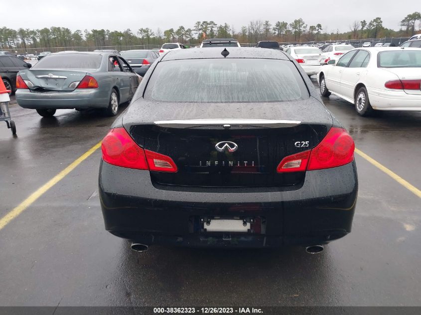 2011 Infiniti G25 Journey VIN: JN1DV6AP5BM831428 Lot: 38362323