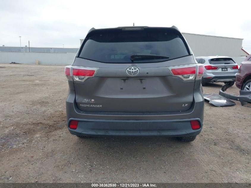 5TDZKRFH6FS051933 2015 Toyota Highlander Le Plus V6