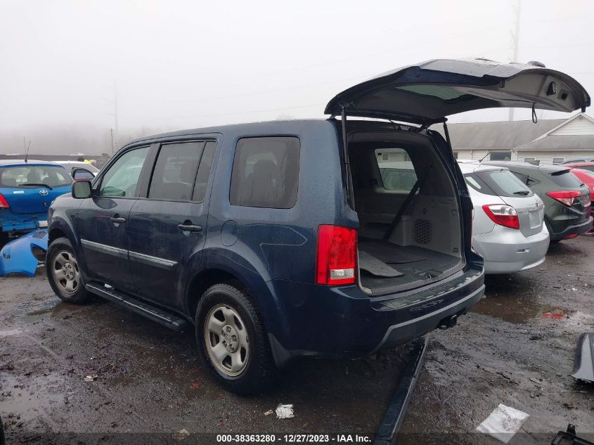 2011 Honda Pilot Lx VIN: 5FNYF3H23BB046547 Lot: 38363280