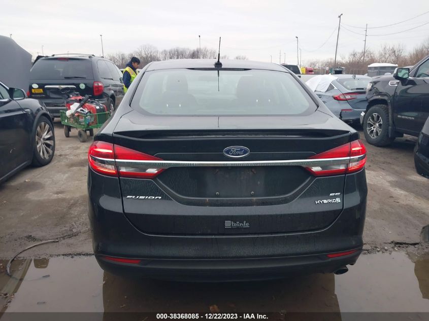 2018 Ford Fusion Hybrid Se VIN: 3FA6P0LU6JR124883 Lot: 38368085