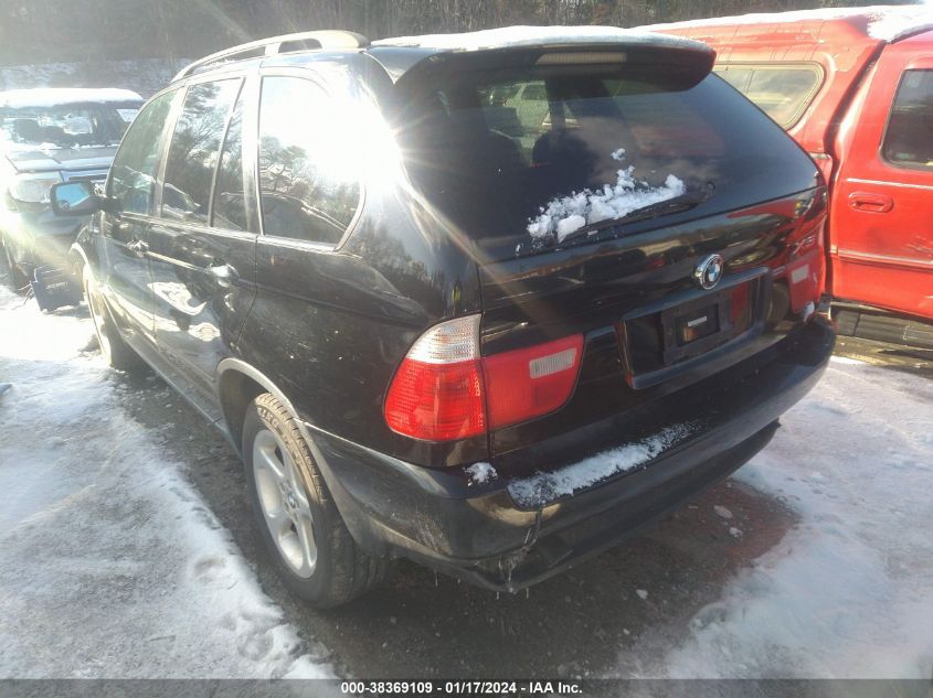 2003 BMW X5 3.0I VIN: 5UXFA53563LV92114 Lot: 40709170