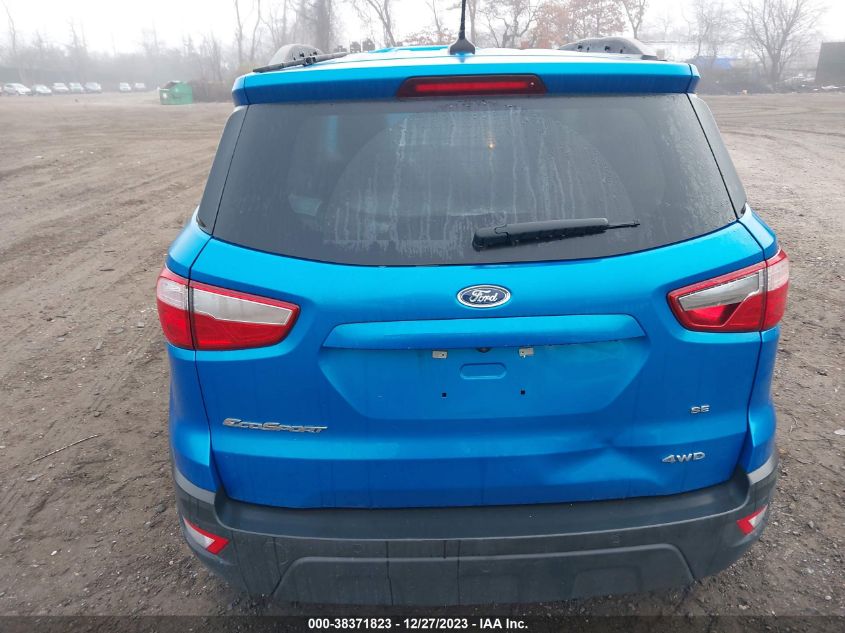 2020 Ford Ecosport Se VIN: MAJ6S3GLXLC334261 Lot: 38371823