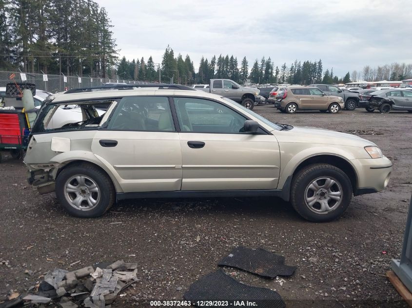 2007 Subaru Outback 2.5I Basic VIN: 4S4BP61C376325390 Lot: 38372463