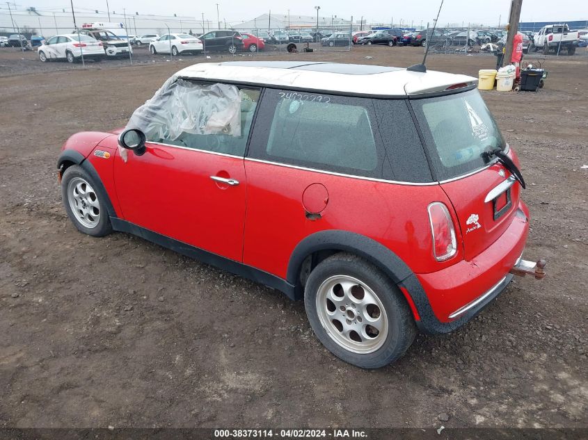 2005 Mini Cooper VIN: WMWRC33485TC58271 Lot: 38373114