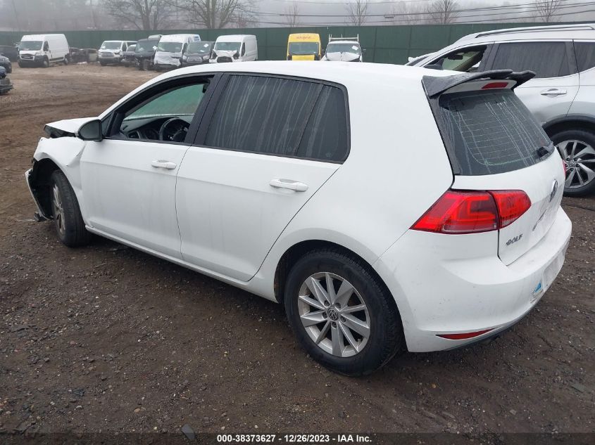 3VW217AU1FM041921 2015 Volkswagen Golf Tsi S 4-Door