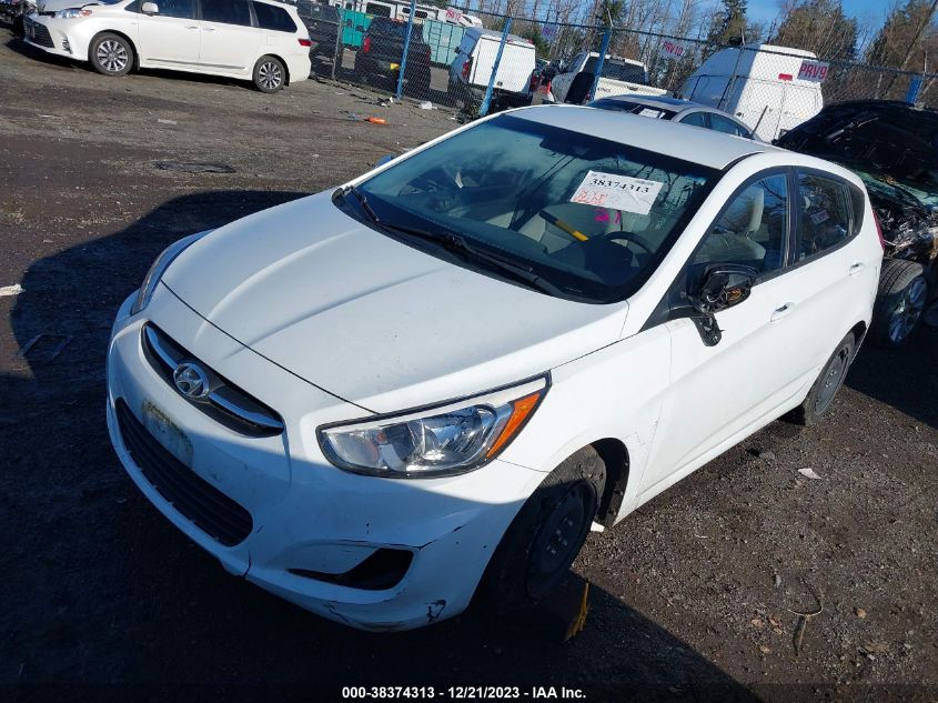 2016 Hyundai Accent Se VIN: KMHCT5AE1GU255086 Lot: 38374313