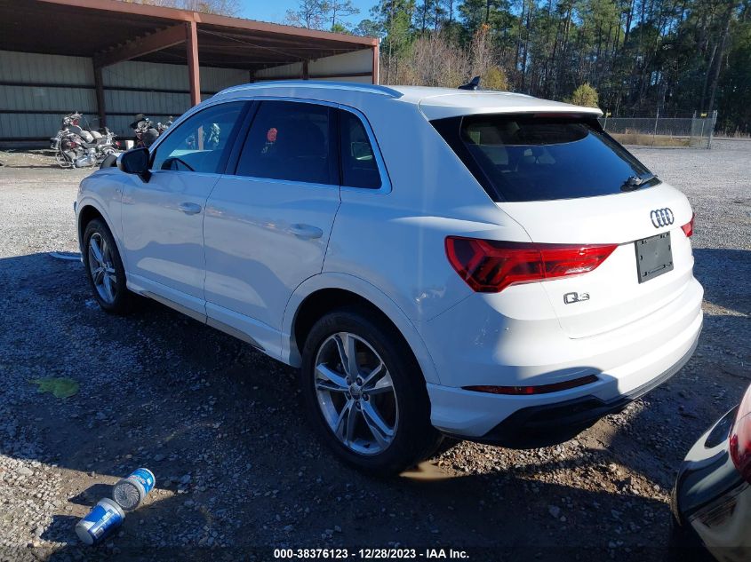 2020 Audi Q3 Premium 45 Tfsi S Line Quattro Tiptronic VIN: WA1DECF31L1090547 Lot: 38376123