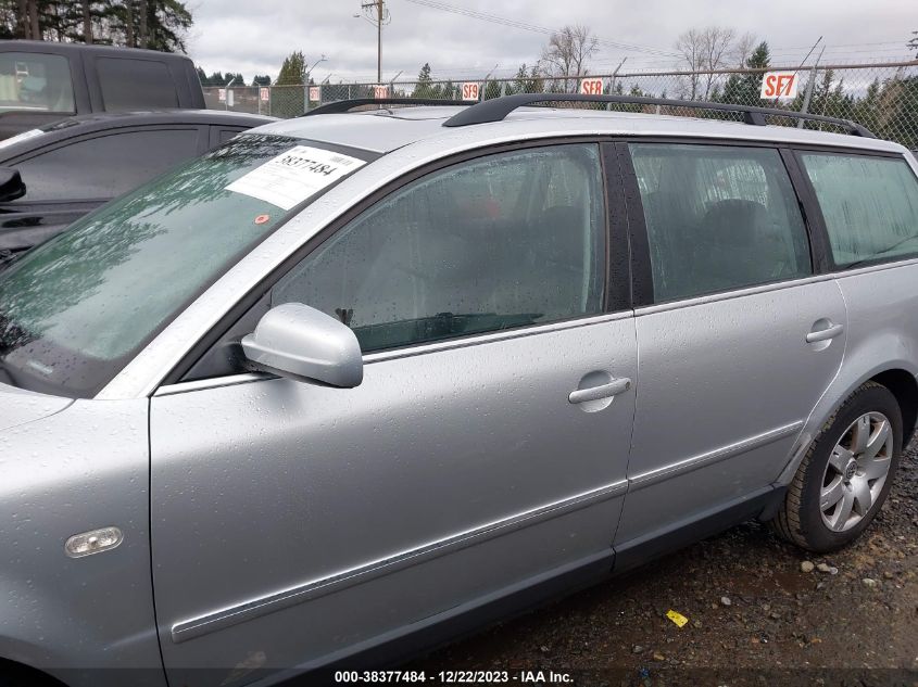 2003 Volkswagen Passat Glx VIN: WVWWH63B23E466197 Lot: 38377484