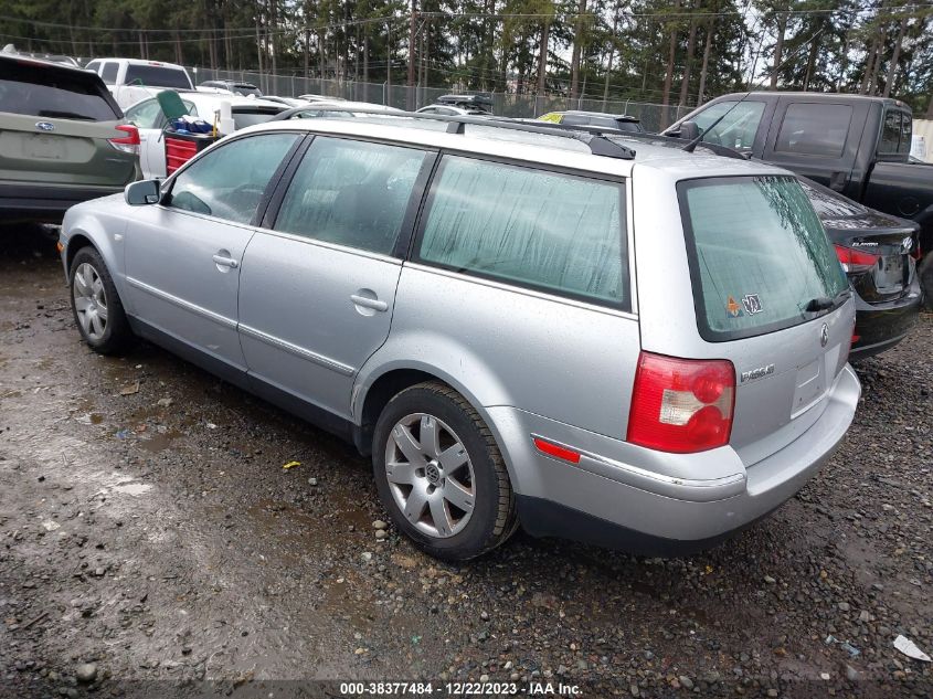 2003 Volkswagen Passat Glx VIN: WVWWH63B23E466197 Lot: 38377484