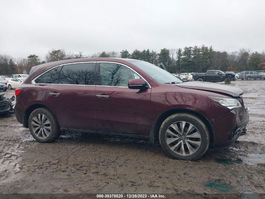 2014 Acura Mdx Technology Package VIN: 5FRYD4H44EB033015 Lot: 38378520