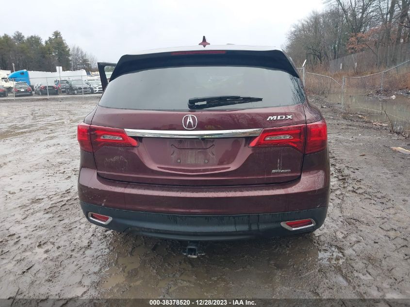 2014 Acura Mdx Technology Package VIN: 5FRYD4H44EB033015 Lot: 38378520