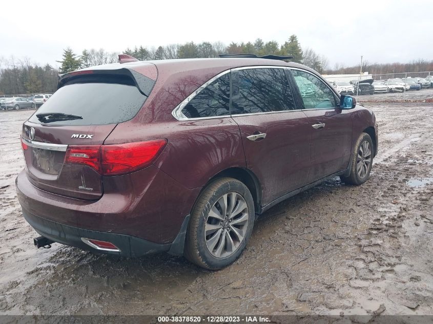 2014 Acura Mdx Technology Package VIN: 5FRYD4H44EB033015 Lot: 38378520