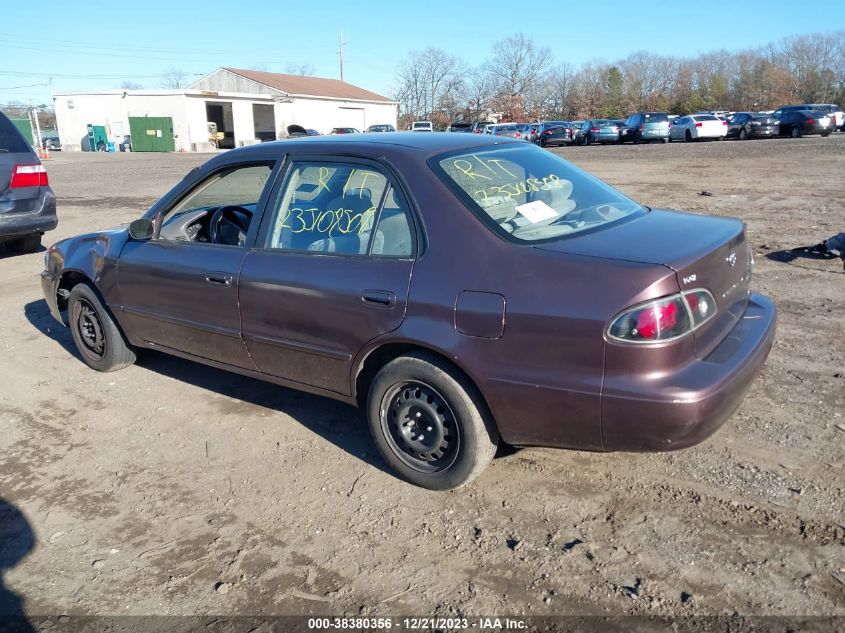 2001 Toyota Corolla Le VIN: 2T1BR12E01C492758 Lot: 38380356