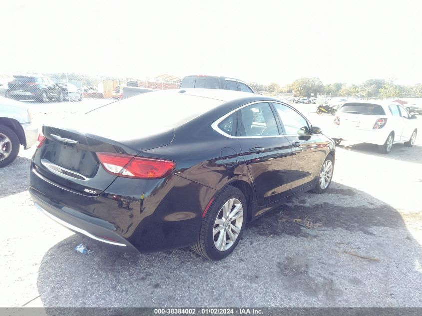 2015 Chrysler 200 Limited VIN: 1C3CCCAB3FN665707 Lot: 38384002