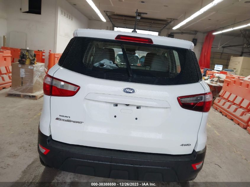 2019 Ford Ecosport S VIN: MAJ6S3FLXKC266950 Lot: 38388850