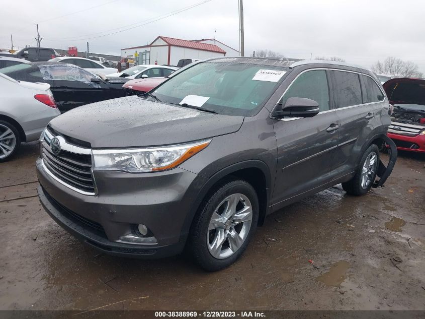 5TDDKRFH5FS080205 2015 Toyota Highlander Limited Platinum V6