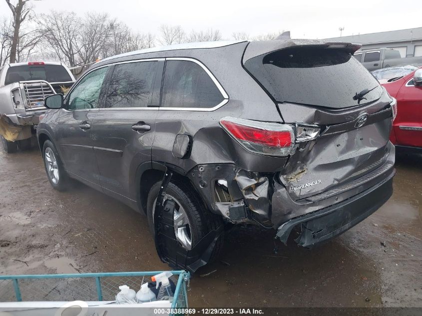 2015 Toyota Highlander Limited Platinum V6 VIN: 5TDDKRFH5FS080205 Lot: 38388969