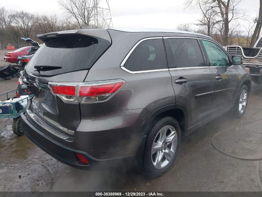 2015 Toyota Highlander Limited Platinum V6 VIN: 5TDDKRFH5FS080205 Lot: 38388969