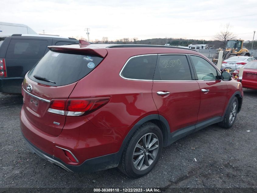 2017 Hyundai Santa Fe Se VIN: KM8SMDHF3HU206927 Lot: 38389110