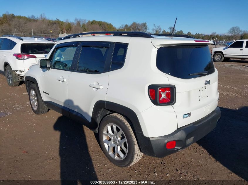 2018 Jeep Renegade Latitude Fwd VIN: ZACCJABB9JPJ22833 Lot: 38389653