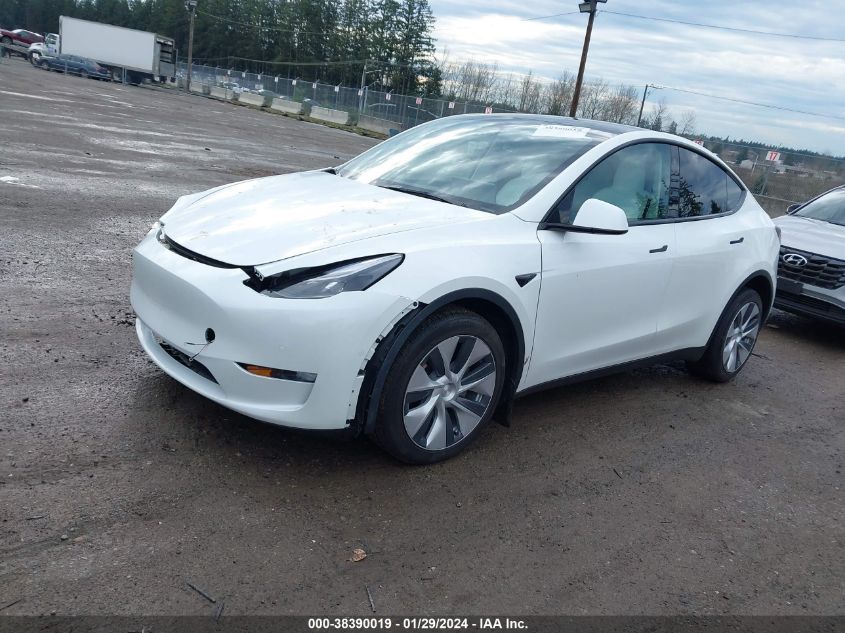 2022 Tesla Model Y Long Range Dual Motor All-Wheel Drive VIN: 7SAYGAEEXNF548091 Lot: 38390019