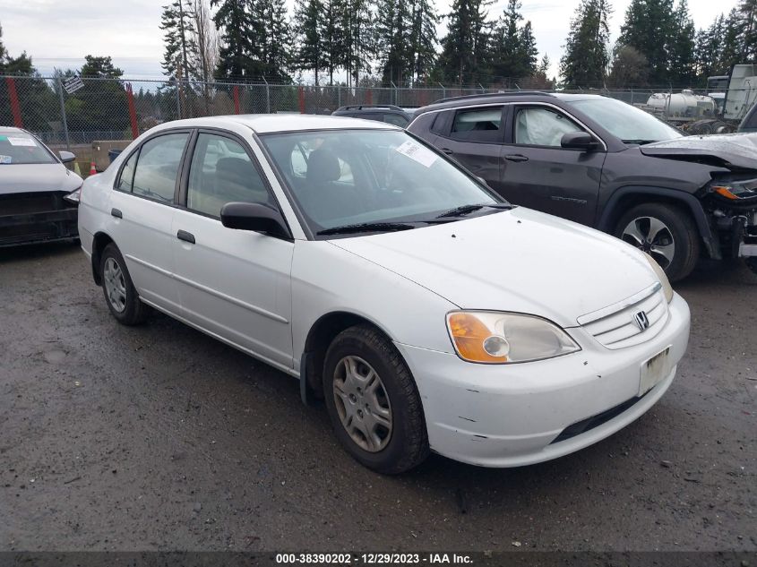 2001 Honda Civic Lx VIN: 2HGES16501H516334 Lot: 38390202