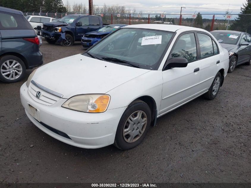 2001 Honda Civic Lx VIN: 2HGES16501H516334 Lot: 38390202