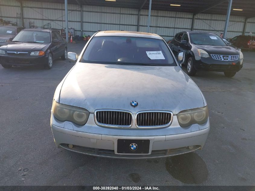 2004 BMW 745I VIN: WBAGL634X4DP69334 Lot: 38392040