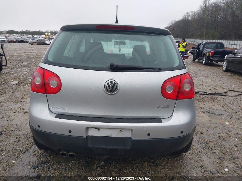 2008 Volkswagen Rabbit S VIN: WVWBB71KX8W001631 Lot: 38392154