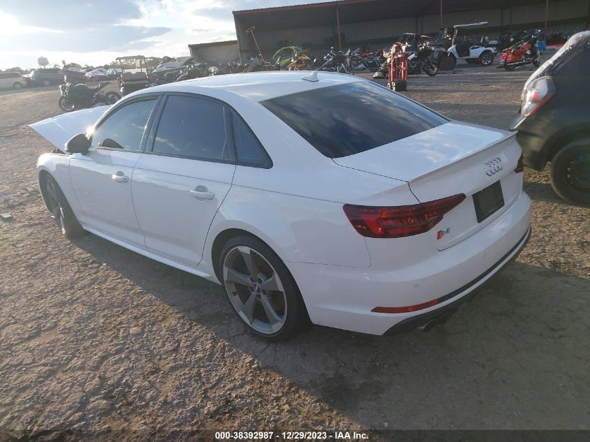 2018 Audi S4 3.0T Premium Plus VIN: WAUB4AF40JA111377 Lot: 38392987