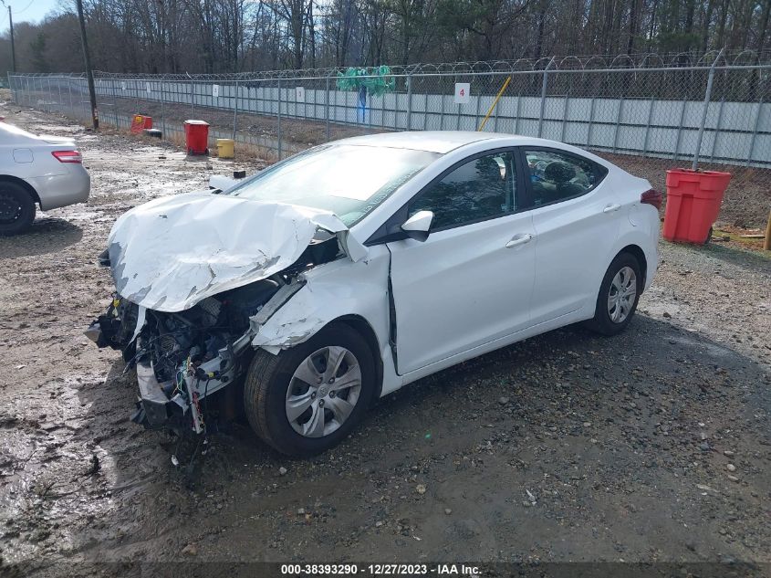 2016 Hyundai Elantra Se VIN: 5NPDH4AE1GH735725 Lot: 38393290