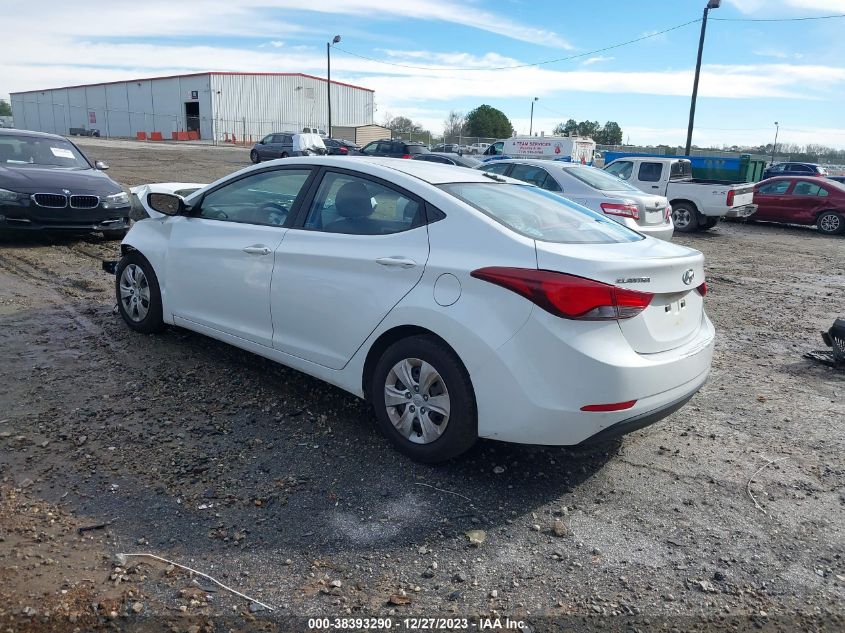 2016 Hyundai Elantra Se VIN: 5NPDH4AE1GH735725 Lot: 38393290