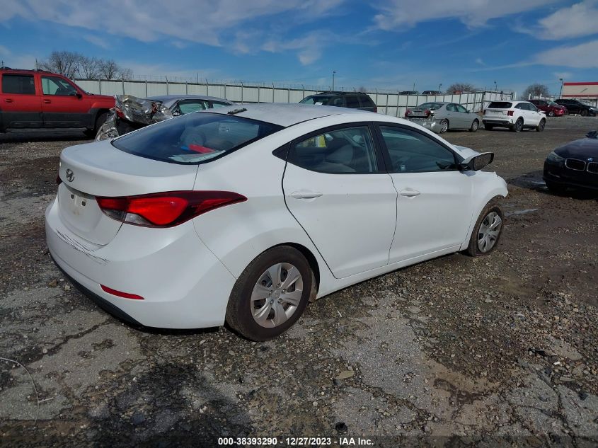 2016 Hyundai Elantra Se VIN: 5NPDH4AE1GH735725 Lot: 38393290