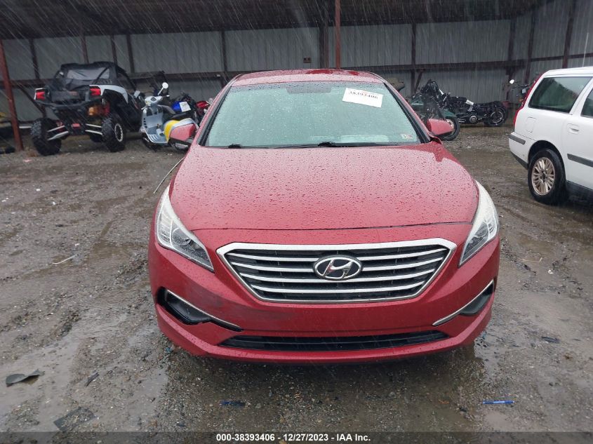 2016 Hyundai Sonata Se VIN: 5NPE24AF3GH296770 Lot: 38393406