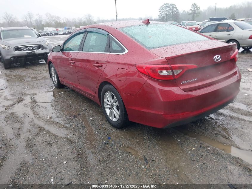 2016 Hyundai Sonata Se VIN: 5NPE24AF3GH296770 Lot: 38393406