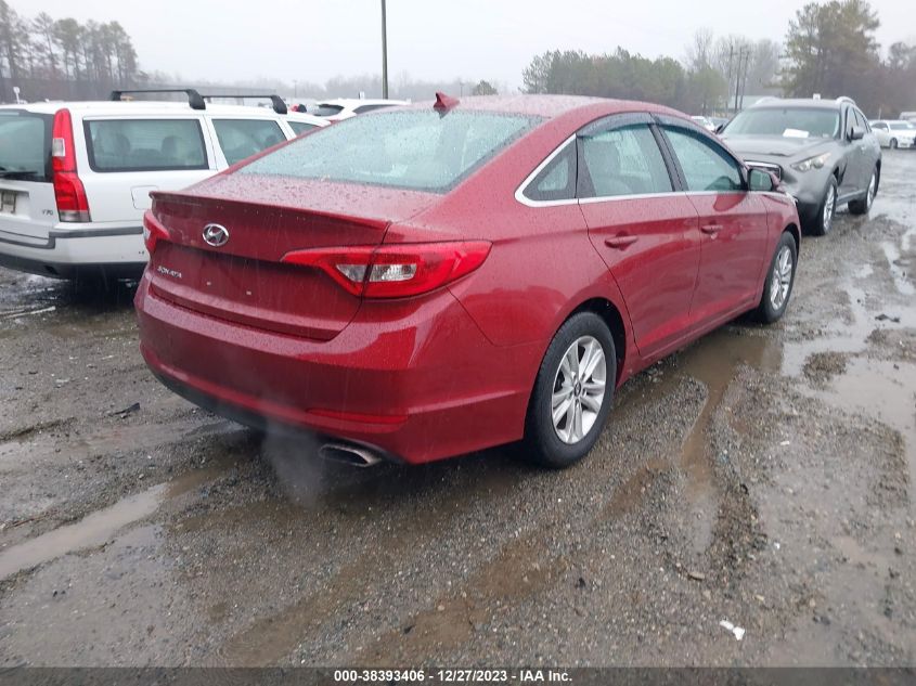 2016 Hyundai Sonata Se VIN: 5NPE24AF3GH296770 Lot: 38393406