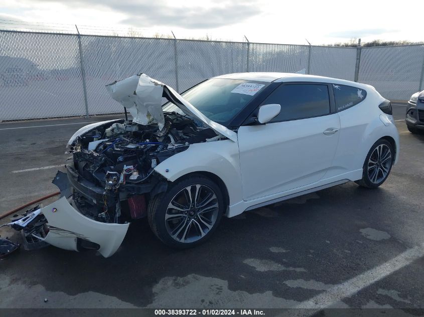 KMHTC6AE6GU271306 2016 Hyundai Veloster Turbo