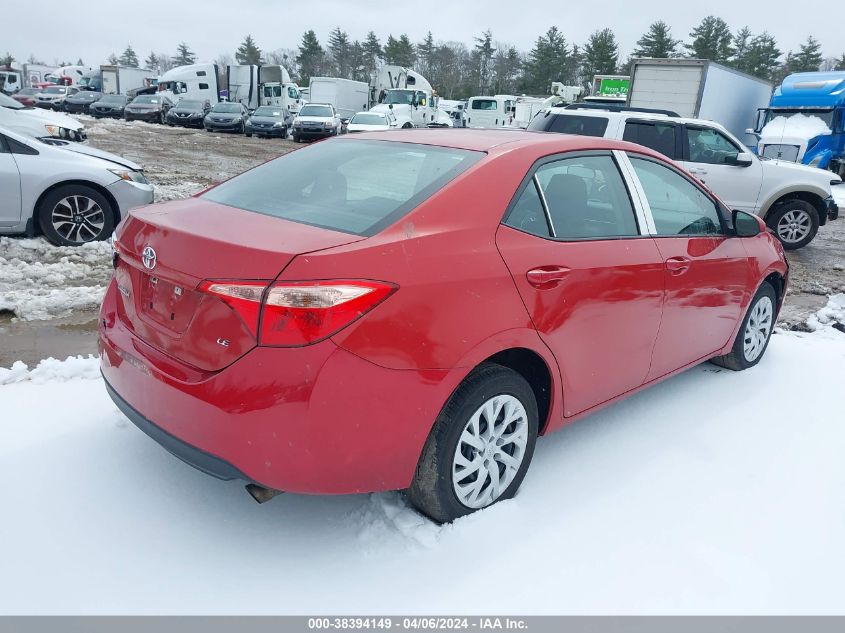 2019 Toyota Corolla Le VIN: 5YFBURHE9KP871392 Lot: 38394149