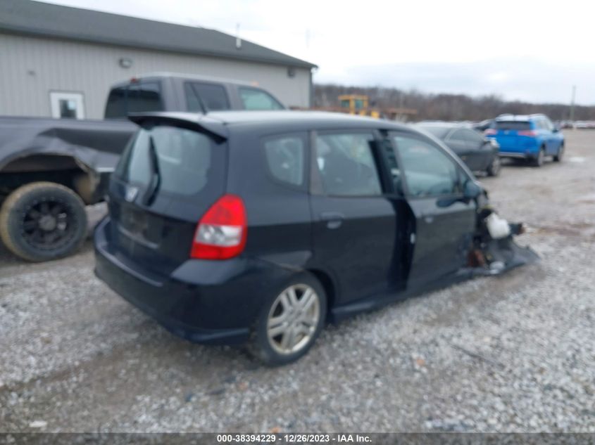 2007 Honda Fit Sport VIN: JHMGD38697S063687 Lot: 38394229