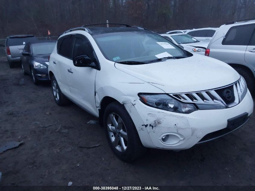 2010 Nissan Murano Sl VIN: JN8AZ1MW8AW122851 Lot: 38395048