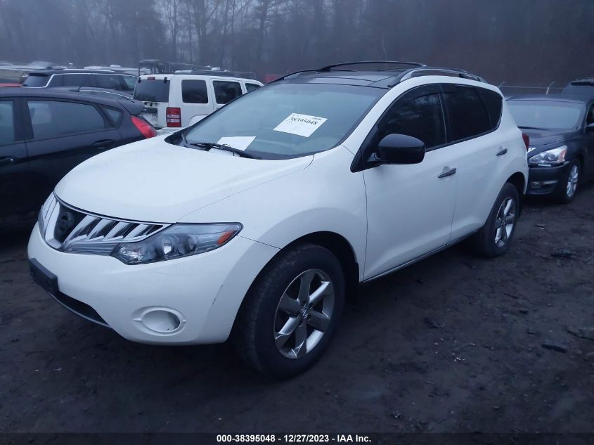 2010 Nissan Murano Sl VIN: JN8AZ1MW8AW122851 Lot: 38395048