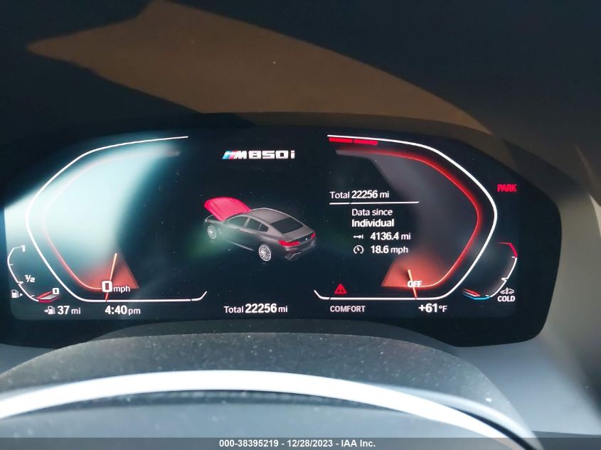 2020 BMW 8 Series M850I VIN: WBAGV8C0XLCD49664 Lot: 38395219