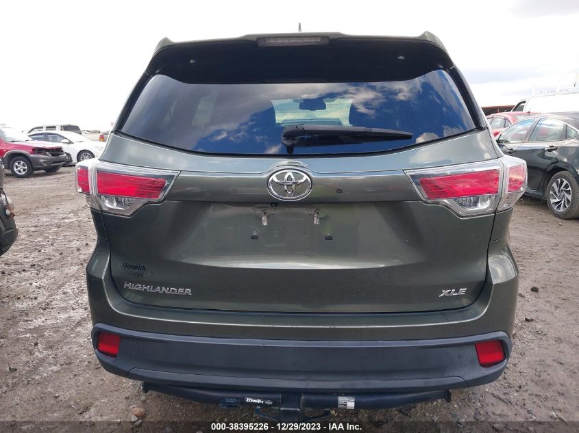 2015 Toyota Highlander Xle V6 VIN: 5TDKKRFH6FS066286 Lot: 38395226