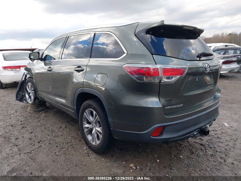 2015 Toyota Highlander Xle V6 VIN: 5TDKKRFH6FS066286 Lot: 38395226