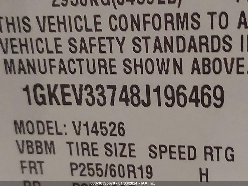 1GKEV33748J196469 2008 GMC Acadia Slt-2