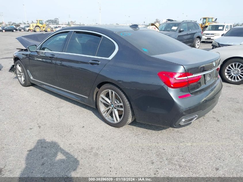 2019 BMW 740I xDrive VIN: WBA7E4C51KGV28667 Lot: 38396509