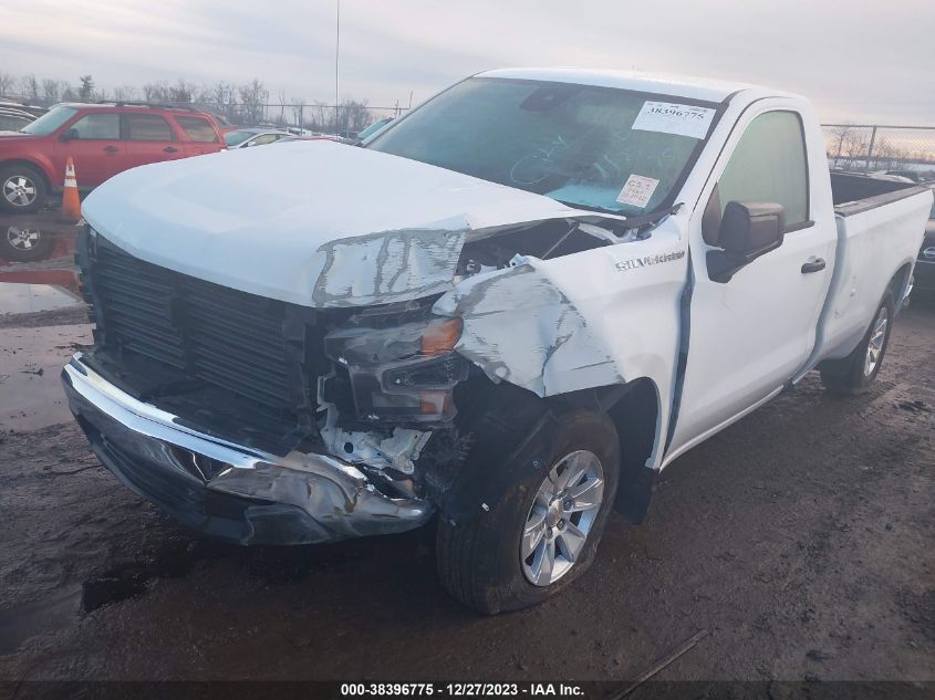 2022 Chevrolet Silverado 1500 2Wd Long Bed Wt VIN: 3GCNAAED4NG607557 Lot: 38396775