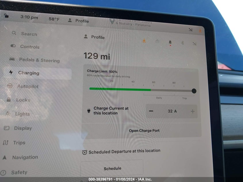2021 Tesla Model 3 Standard Range Plus Rear-Wheel Drive VIN: 5YJ3E1EAXMF876328 Lot: 38396791