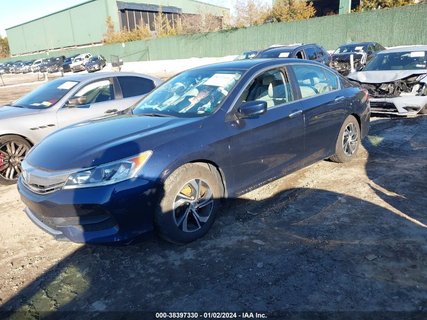 2016 Honda Accord Lx VIN: 1HGCR2F31GA201539 Lot: 38397330